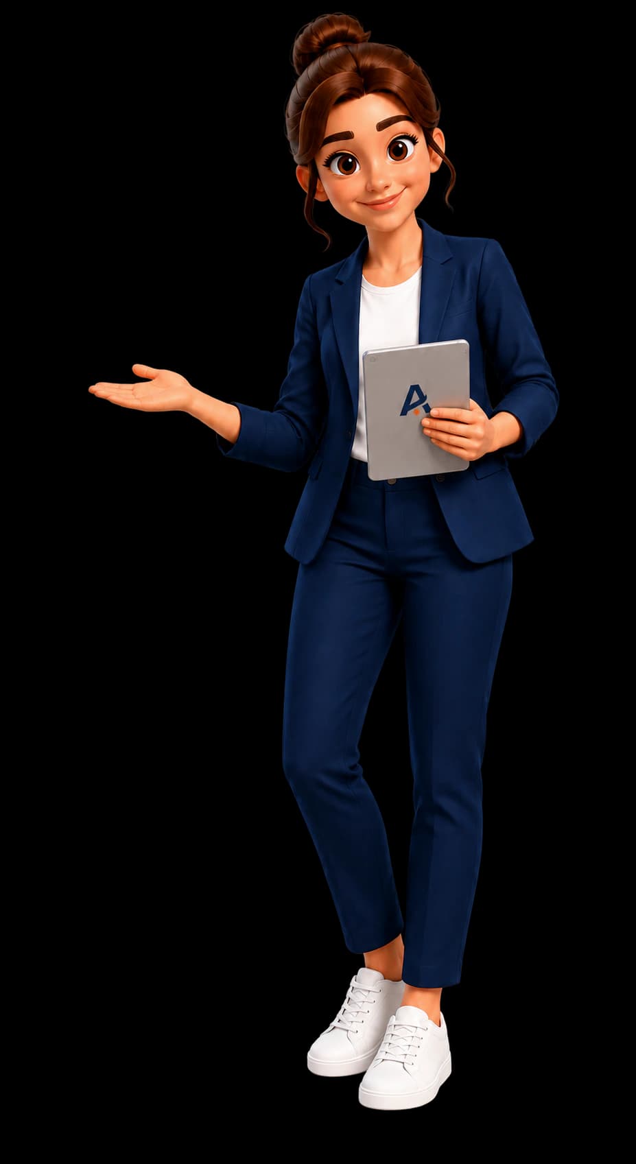 Julia, conseillère Aspire Énergie, présente la meilleure offre avec sa tablette